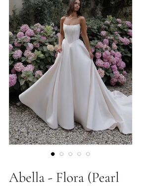 Abella Flora Pearl Strapless Wedding Gown